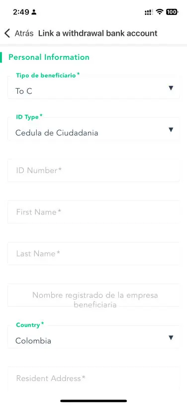 Vincula datos de pago OTT - yaar live app